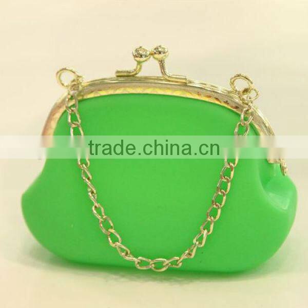 metal chain money purse ladies' silicone money bag varieties shopping money bag