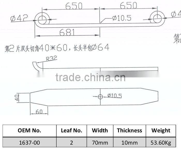 1637-00 parabolic and conventional leaf spring for JAPAN AUTOMOBILE