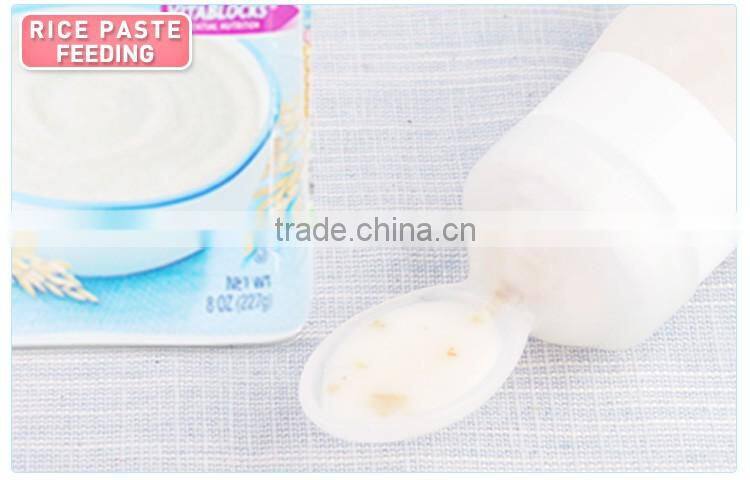 Safety heat-resistant food grade silicone baby feeding spoon