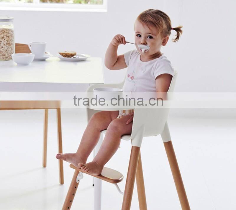 European Standard EN14988 Certified Safe Wood Baby High Chair