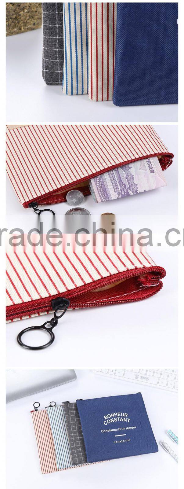 Concise style/Custom various designs jute canvas retro coin purse