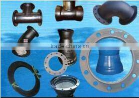 Ductile Iron casting Tee with loose flange DN80