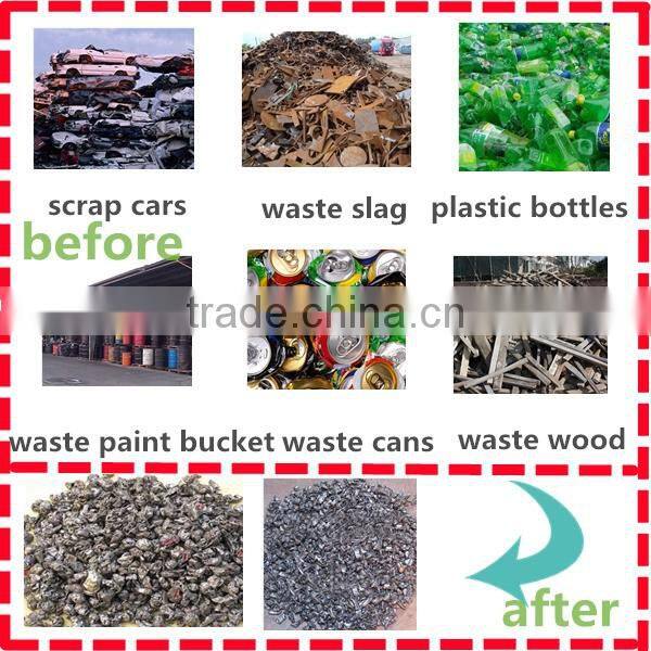 Indonesia single shaft 15kw waste paper shredder small model can bottles shredde