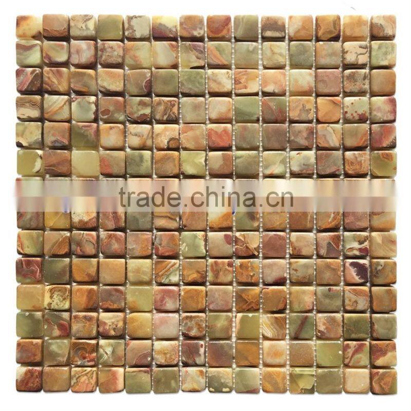 BEAUTIFULL CUSTOM MADE MULTI GREEN ONYX MOSAIC TILES COLLECTIONS
