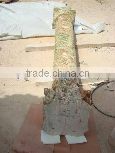 Top selling MULTI GREEN ONYX COLUMNS PILLARS CARVED TOP