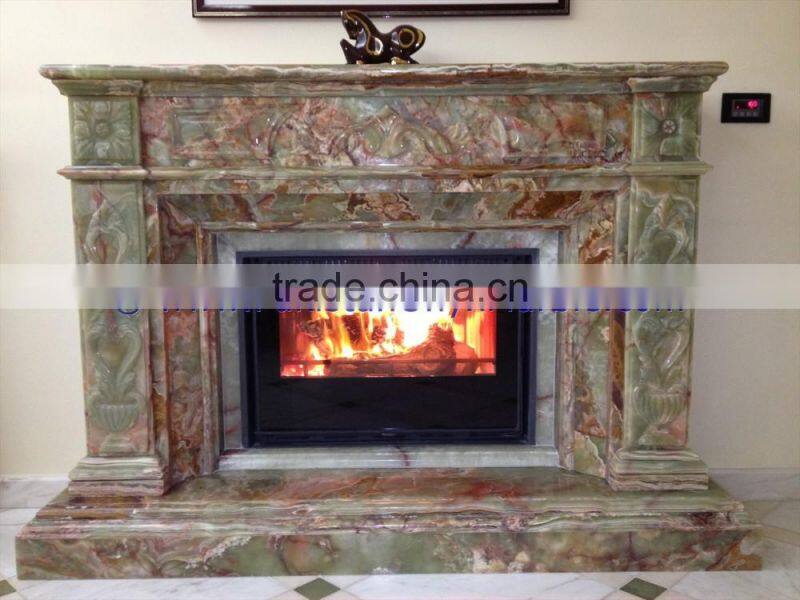 New products superior quality MULTI GREEN ONYX FIREPLACES