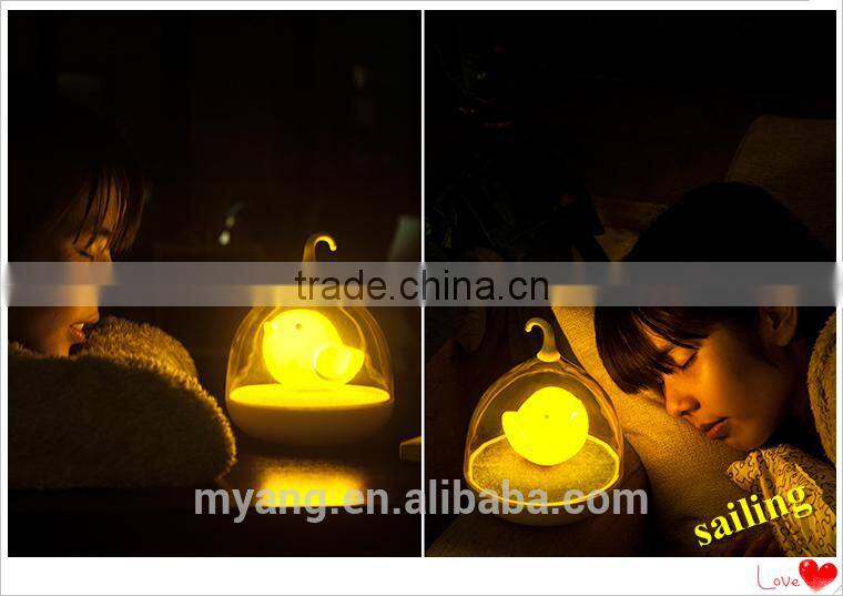2015 novel led table lamp, Bird Cage LED lamp with two USB Charging line,Touch sensitive led table lamp