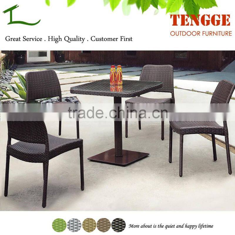 TG-8041 Back yard dinning set 4 person rattan chair and table set