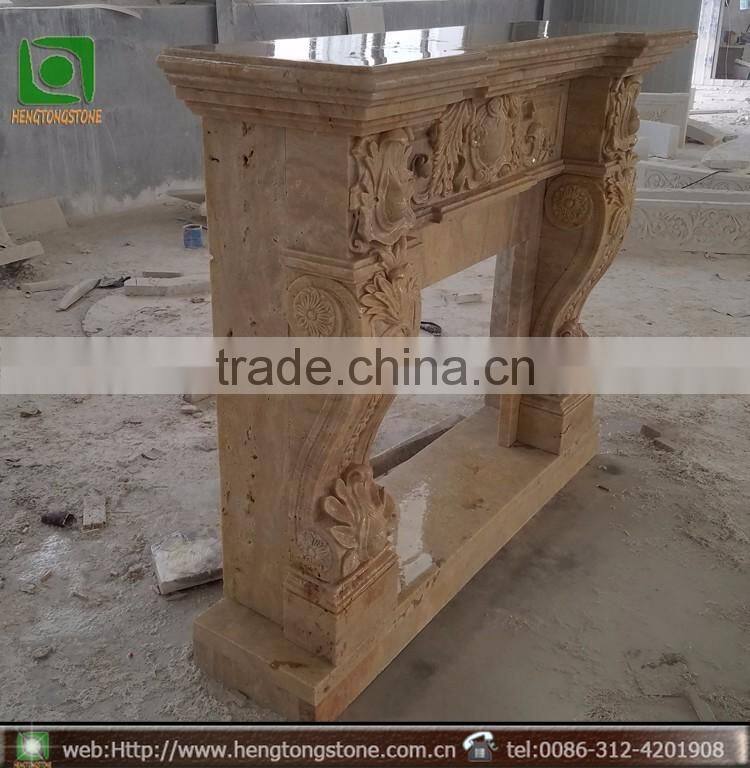 Modern Style Decorative Marble Marble Carving Fireplace Surround