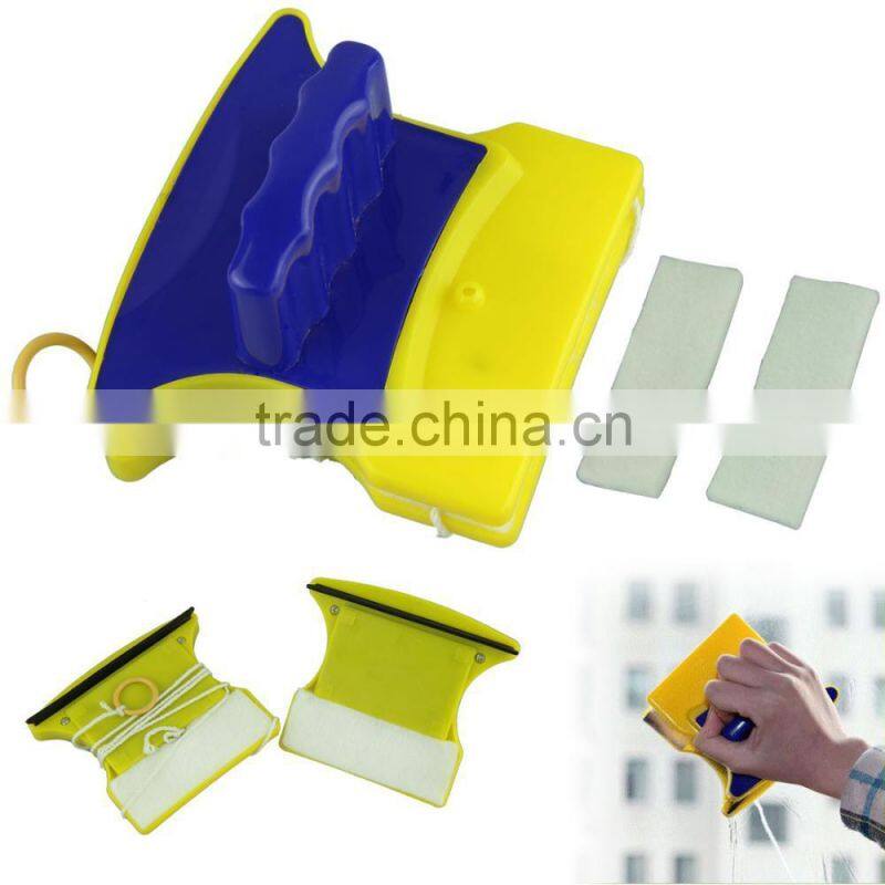 Versatile Adjustable Magnetic Double sided Glass Cleaner Yellow And Blue
