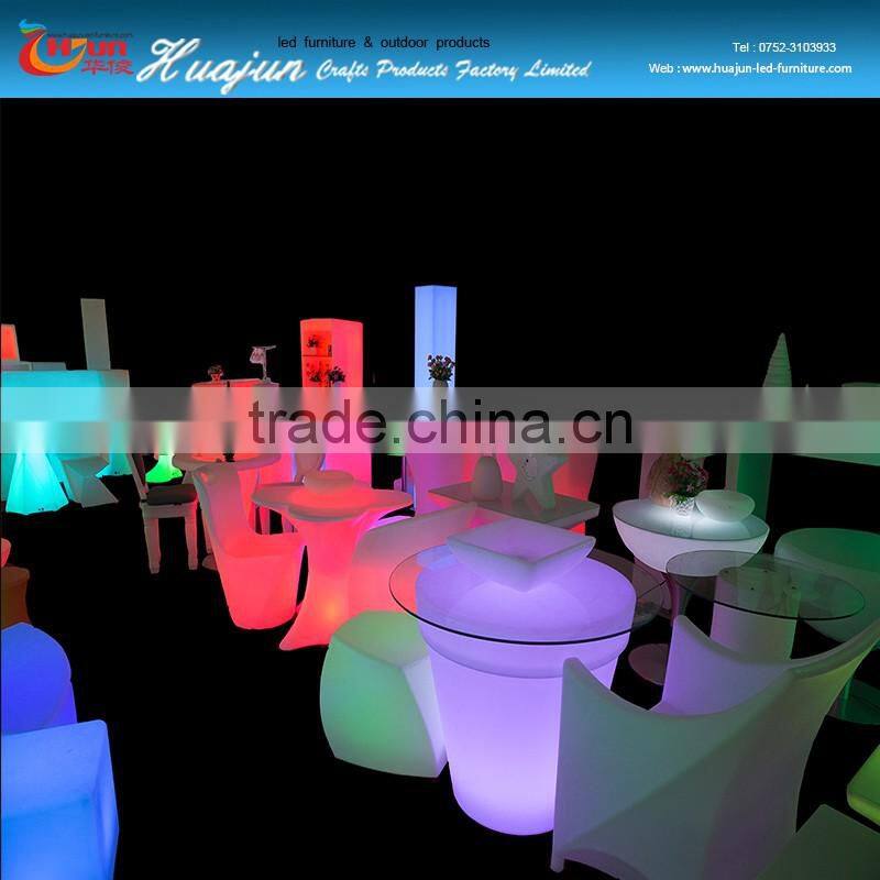 LED light seating cube with cushion