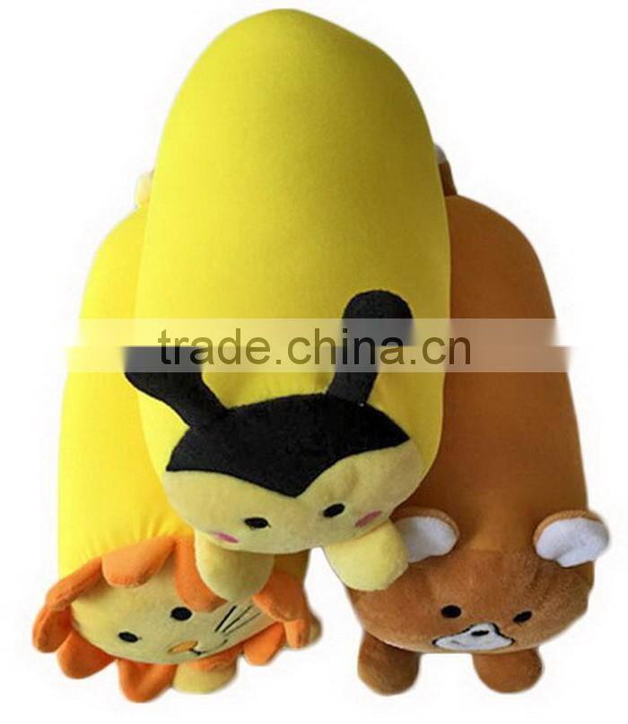 Super Soft Cute Animals Cylinder Throw Pillow Camping Travel Pillow