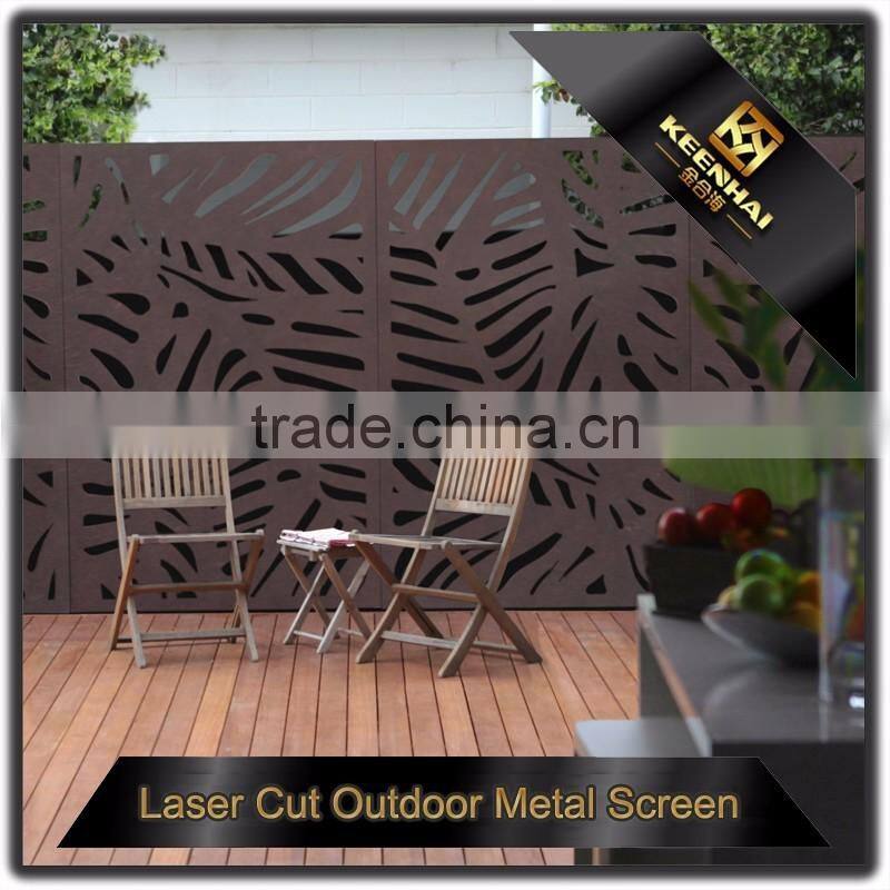 Villa Garden Decoration Powder Coated Laser Cut Metal Aluminum Garden Fence Panels