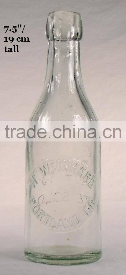 Clear/Amber color 750ml Beer Glass Bottle