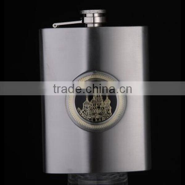 Hot selling stainless steel flagon, hip flask with engraved logo