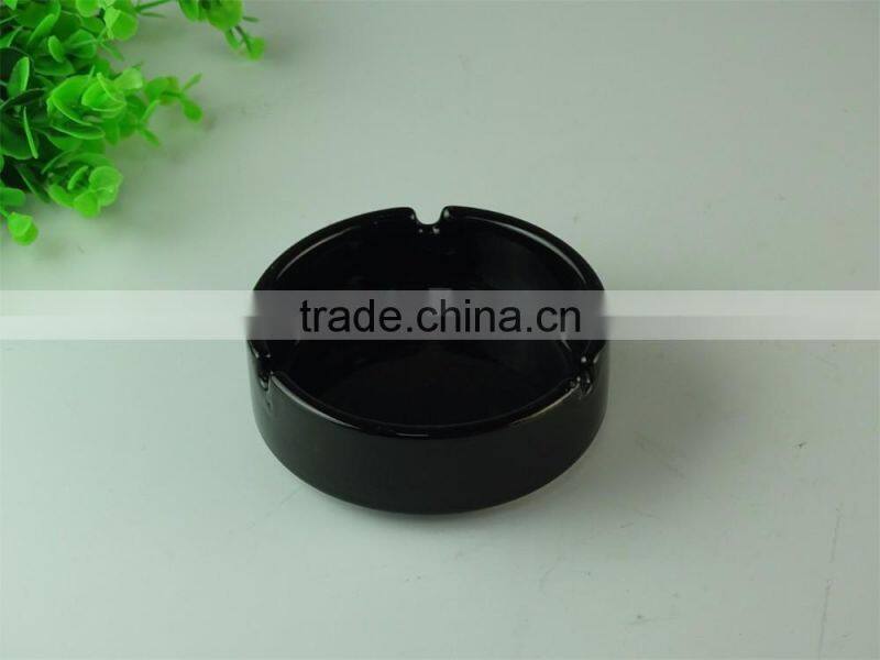 round black ceramic ashtray,cheap porcelain ashtray,ashtray in stock