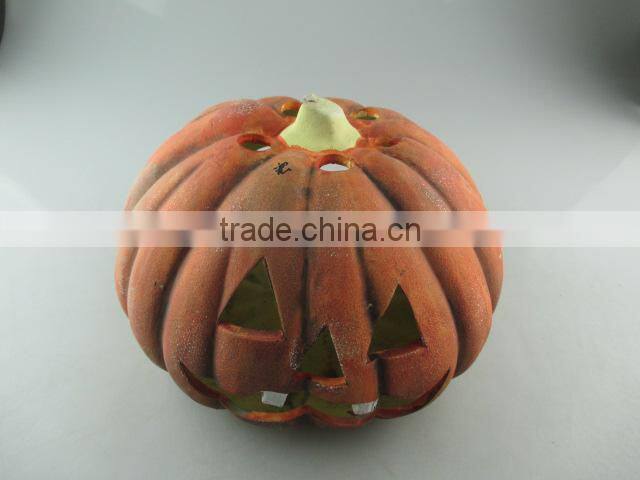 Helloween pumpkin shape ceramic decoration in stocklots