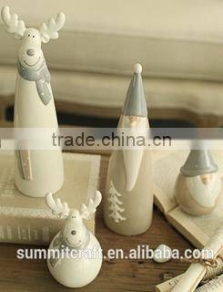 Creative color painting resin reindeer figurines christmas decoration