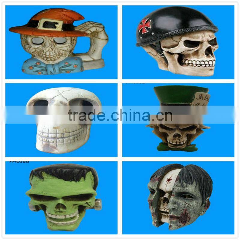New Handmade Decorative Horrible Resin Skull Head