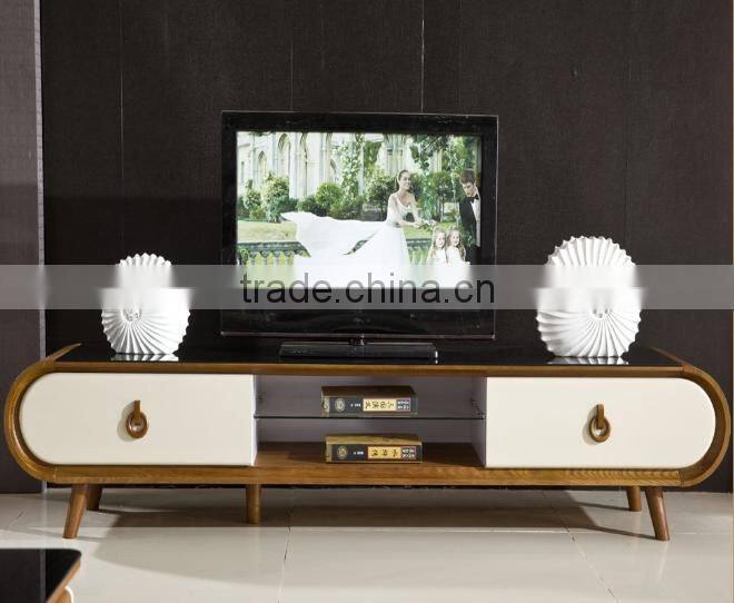 Modern Marble Top Wood TV Stand