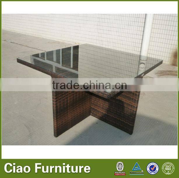 comfortable outdoor garden wicker dining table set