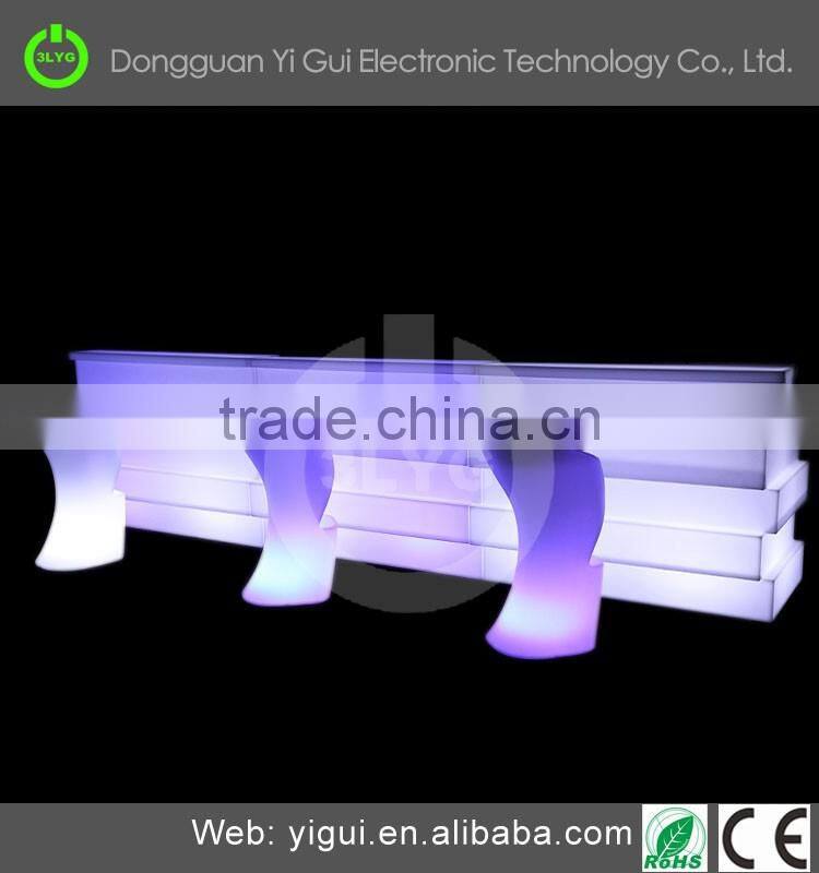 led color changing bar counter and table for party event