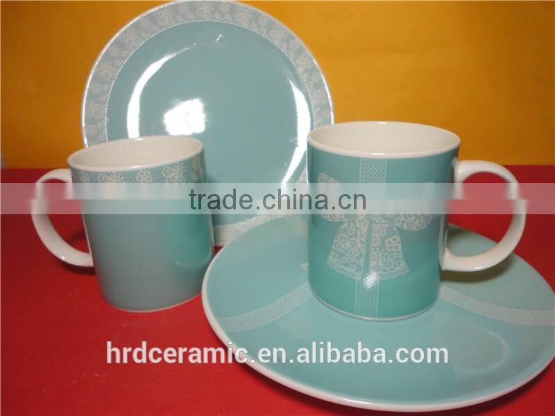 Hot Sale Custom LOGO Printed Coffee Cups/wedding cup with saucer