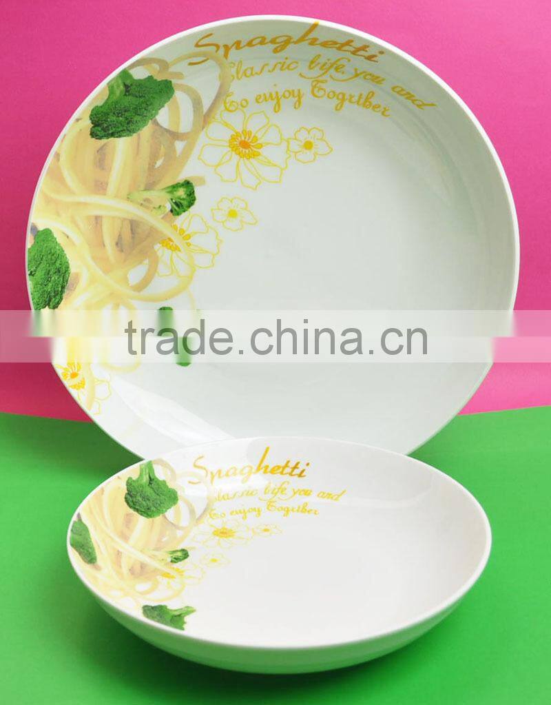5pcs porcelain pasta bowl set with decal,7pcs pasta bowl set