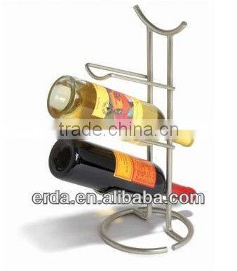 Euro 3-Bottle Metal Wire Mesh Wine Rack