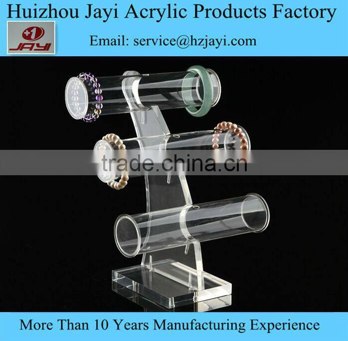 Hot sale 3 tiers clear acrylic bracelet display stand