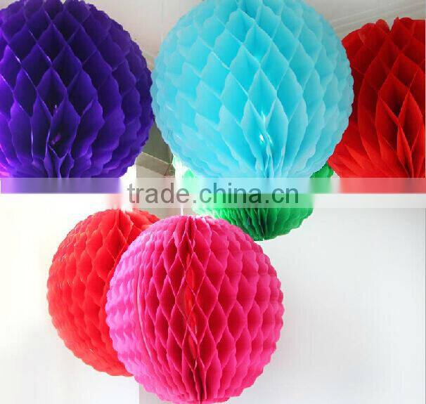 Hanging colorful paper pompoms/ paper garland