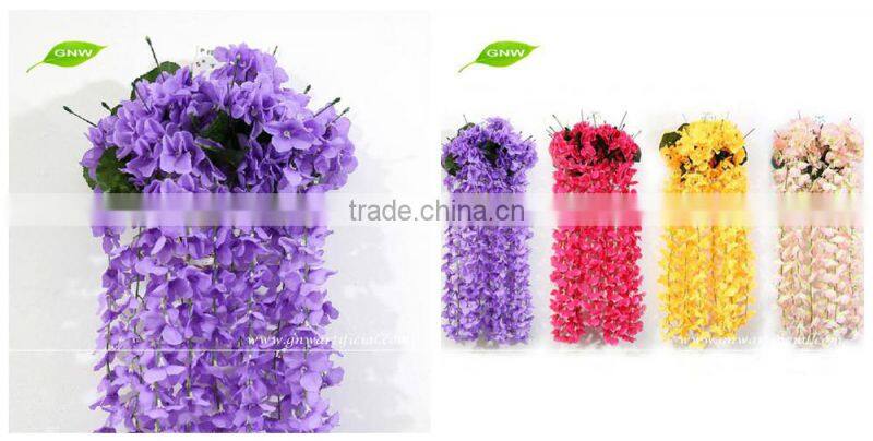 GNW FLV01 artificial wisteria flower with any color for wedding ornament