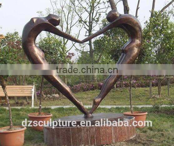Best quality bronze modern abstract sculpture garden about love