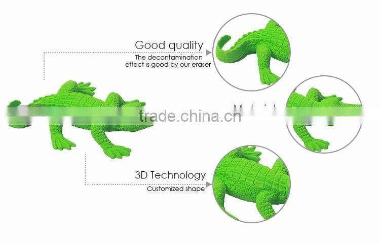 Kid Funny Animal Shape Fancy 3D Crocodile Shaped Kawaii Eraser