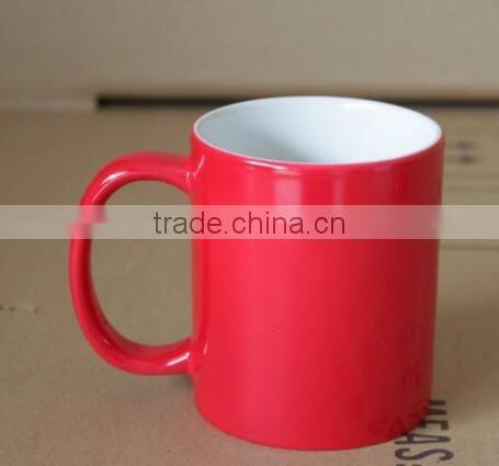 11oz solid colorful ceramic coffee mug