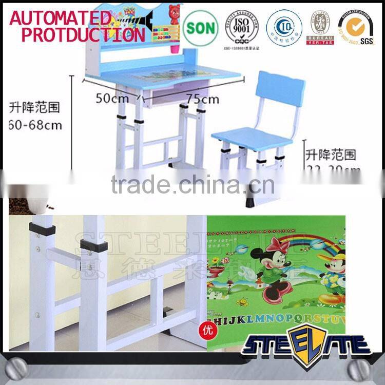 Kids cartoon study table and chair kids homework table