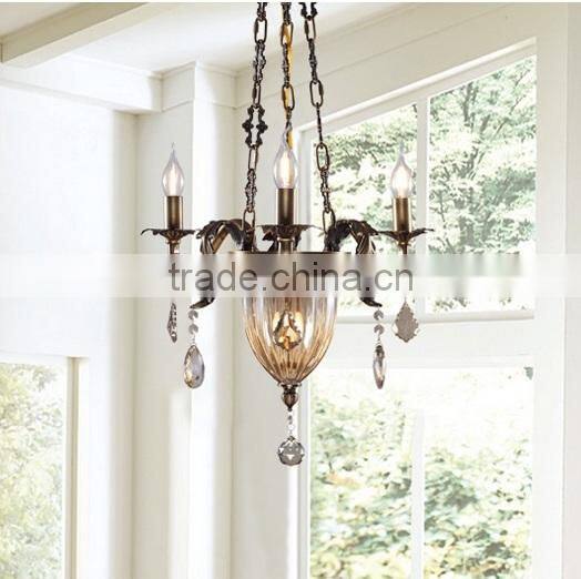 New Arrival Classic European Baroque Style Antique Golden Brass Pendant Light, Chandelier for Bedroom BF12-05254h