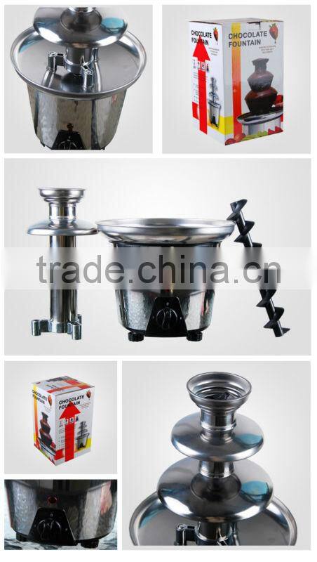 CHOCOLAZI ANT-8030 ALL Model 3 tiers wholesale Mini Home Chinese plastic Home chocolate fountain