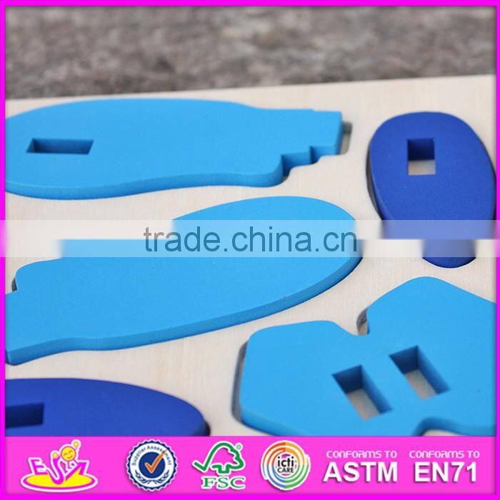 2017 New product diy 3d penguin wooden animal jigsaw puzzles W14G041