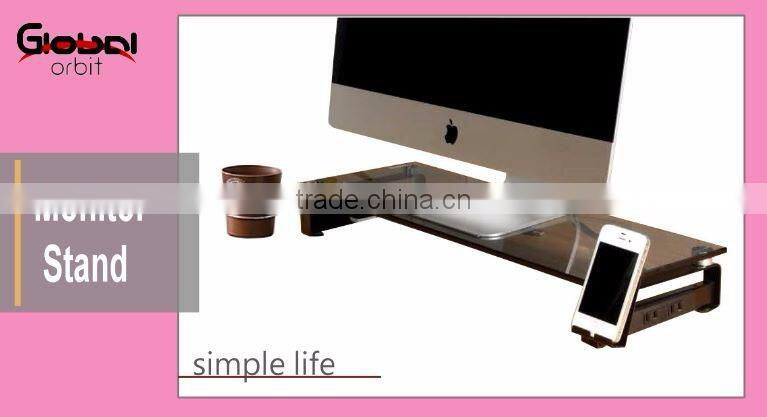 glass computer lcd monitor stand,metal display rack