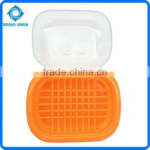 Cheap Plastic Orange Soap Box Dish
