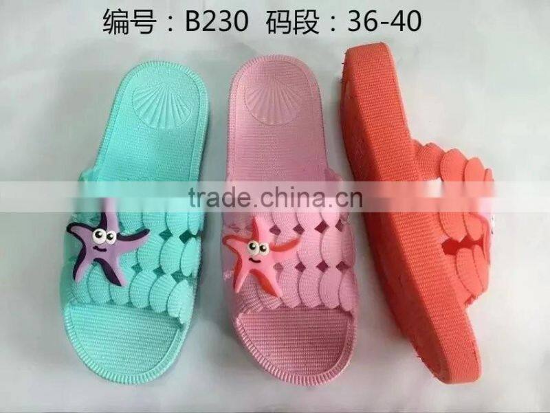 cute EVA starfish slipper with colorful color