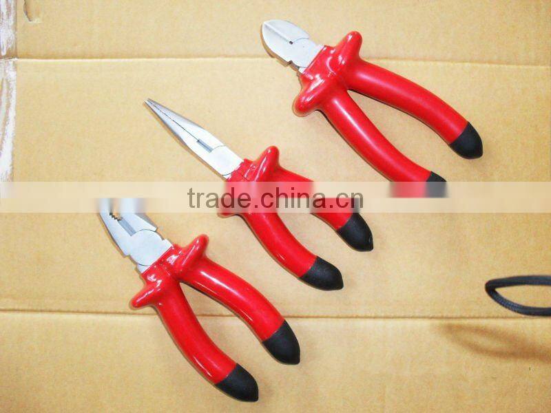 YF406 1000V CR-V insulte combination plier with nikel plated