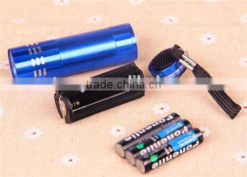 9 long life mini ultra bright LEDs Flashlight,LED torch