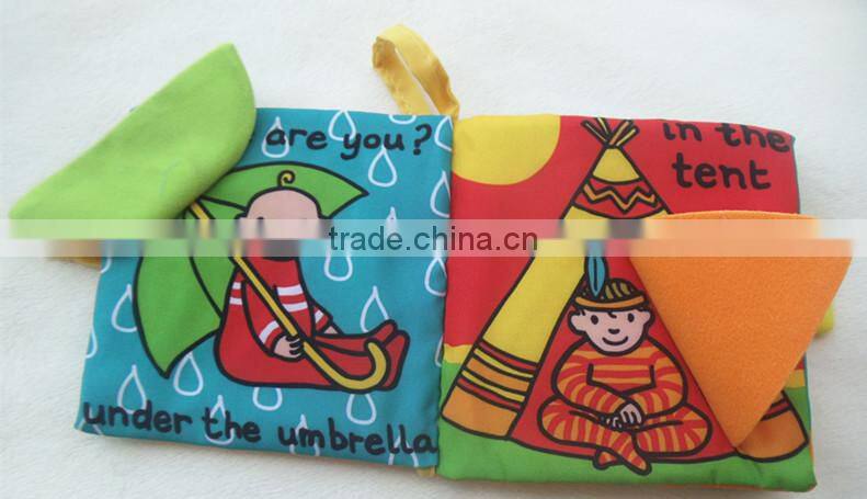 Hot Intelligence Development Cloth Cognize Hide and Seek Book Educational Toys For Kids Babys