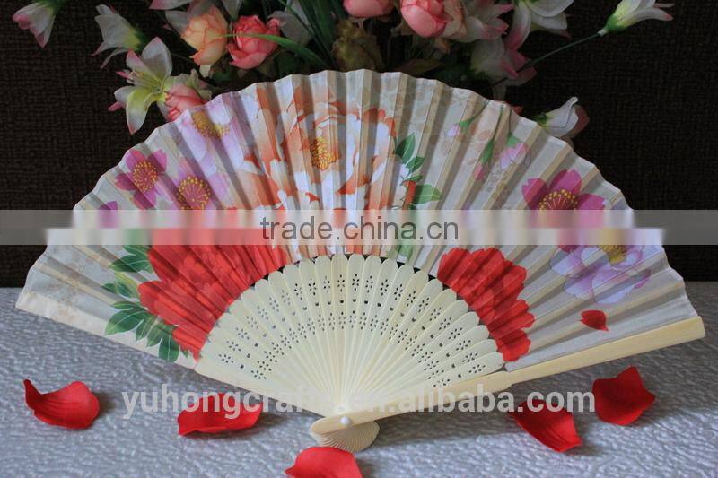 Lovely handmade bamboo fan for promotion