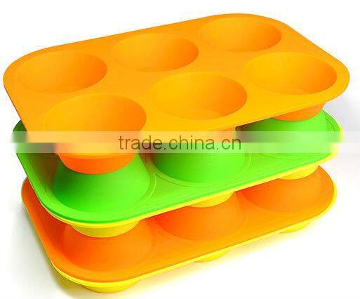 Best quality christmas items silicone 4 cup muffin pan