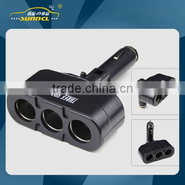 3 Way Uesd Cigarette Lighter Socket Adapter with CE Certificate for Cell Phones , iPhones , iPads & Tablet