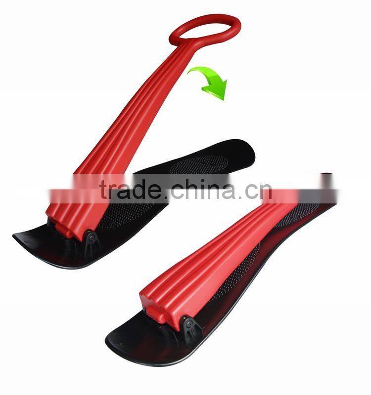 lastest foldable plastic snow scooter for youngsters from manufacture,can stand or seat on,with EN71 to Europe and America