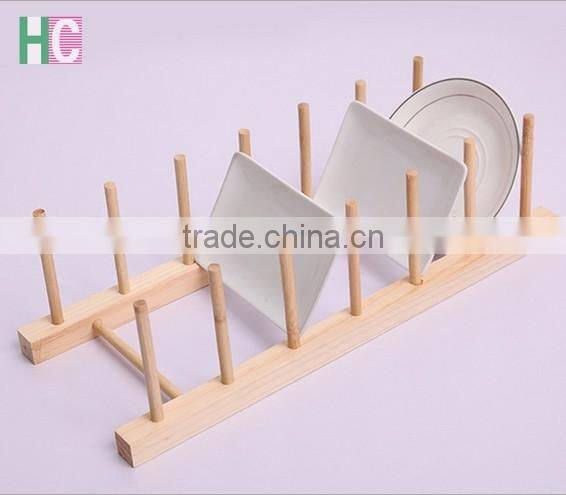 Wooden Plate dish bowl Rack